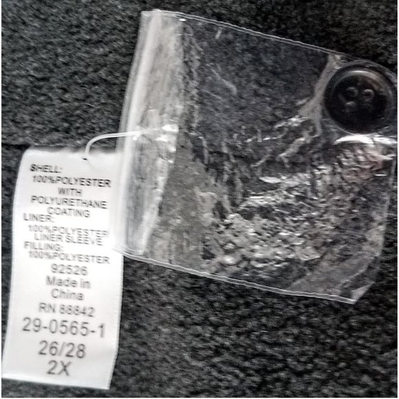 WOMAN WITHIN Black & Red Hooded Zip Coat Jacket Women's 2X 26/28 - Picture 5 of 9